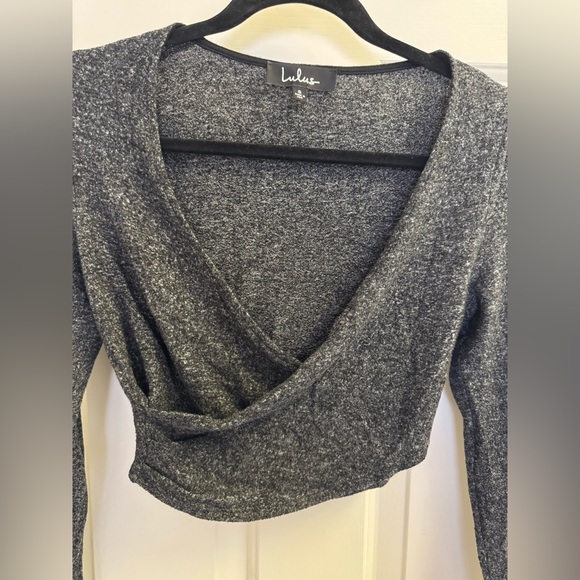 Lulu's Charcoal Long Sleeve Top and Skirt Bodycon Set - Picture 6 of 9